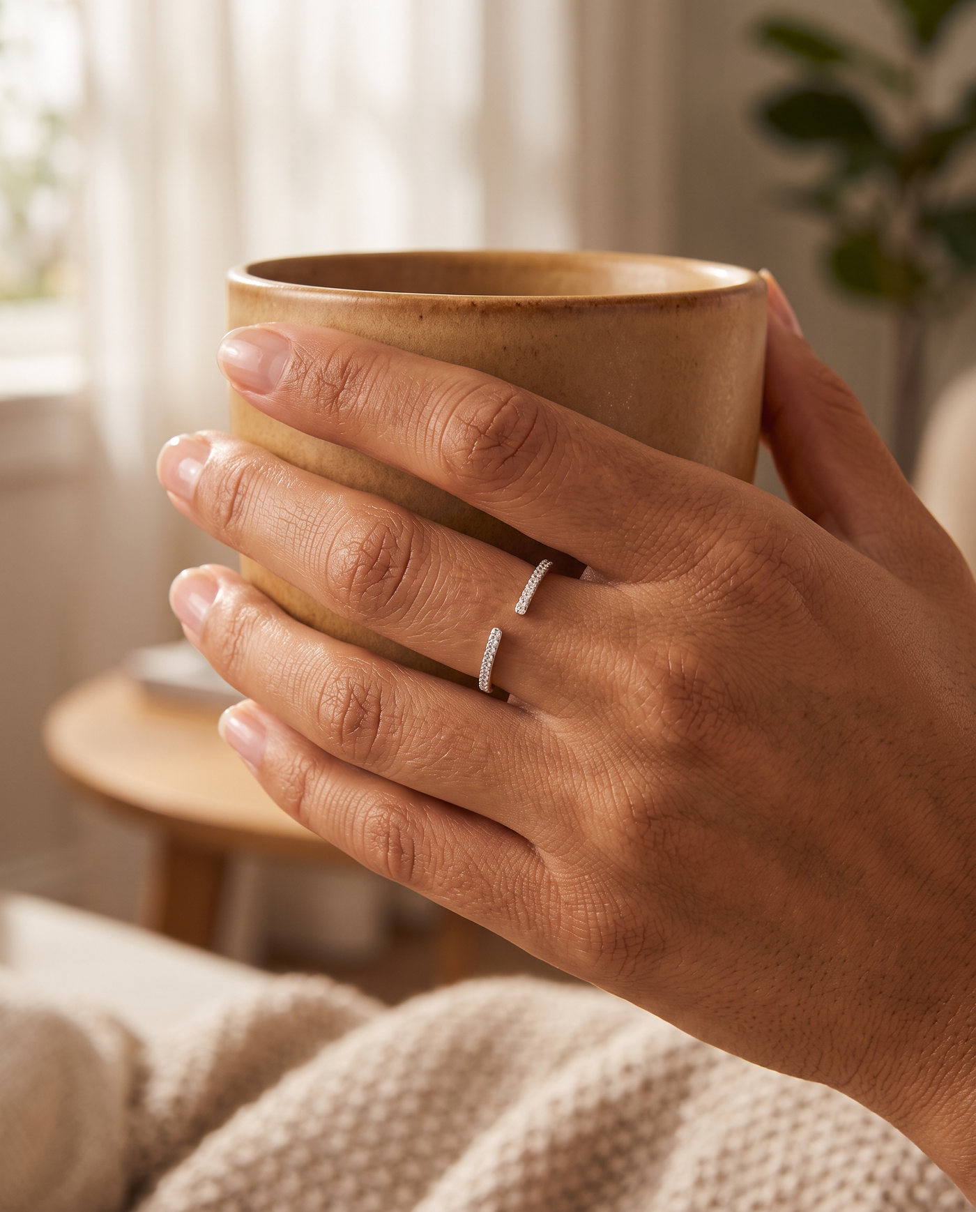 Anillo Estela con café