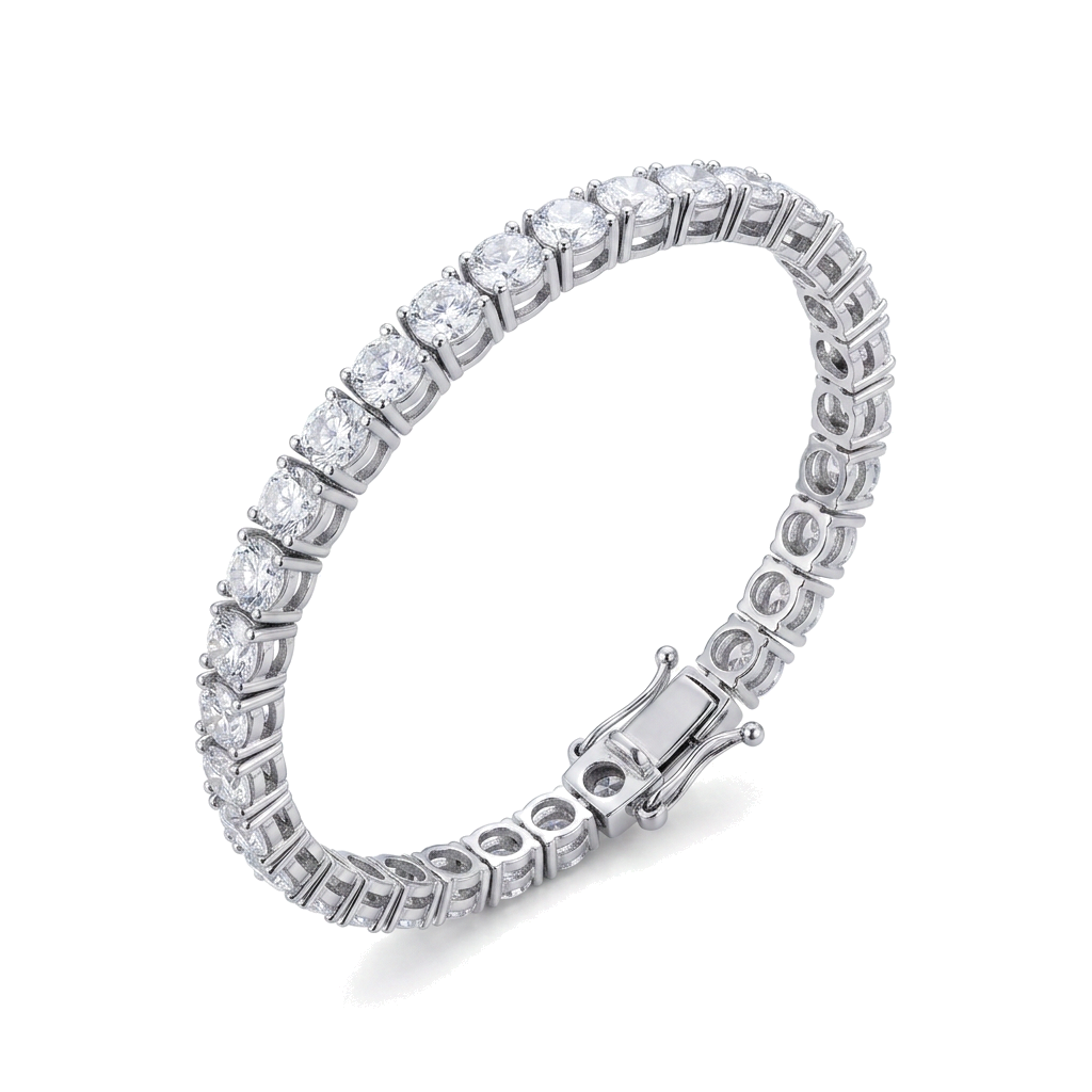Pulsera Tennis Karat - circonitas sobre engaste plateado